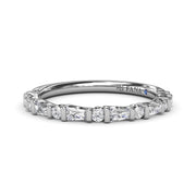 Tapered Baguette and Round Anniversary Band