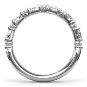 Tapered Baguette and Round Anniversary Band