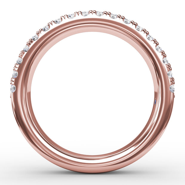 Double Row Prong Set Diamond Band