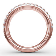 Double Row Prong Set Diamond Band