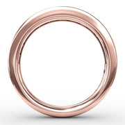 Single Row Sapphire and Diamond Band