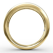 Single Row Sapphire and Diamond Band
