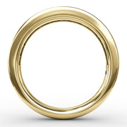 Single Row Sapphire and Diamond Band