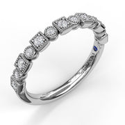 Alternating Square and Round Vintage Diamond Band