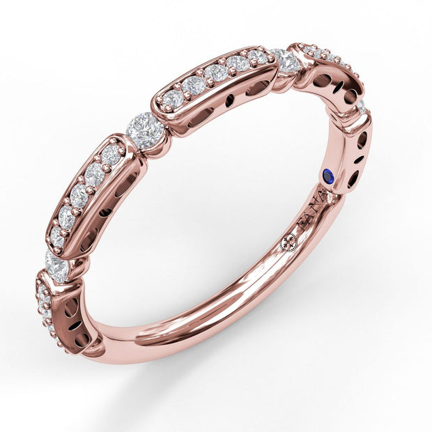 Bar and Bead Diamond Band