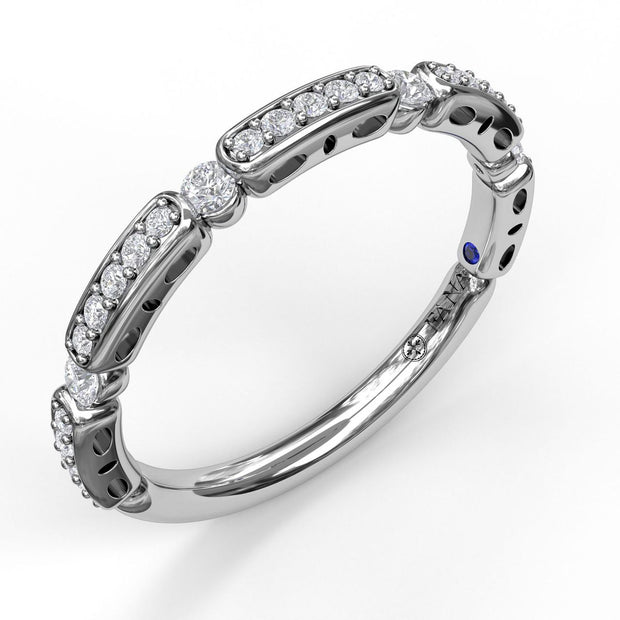 Bar and Bead Diamond Band