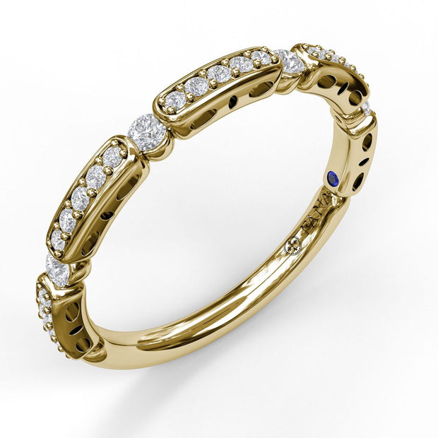Bar and Bead Diamond Band