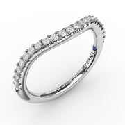 French Pave Set Contour Diamond Band