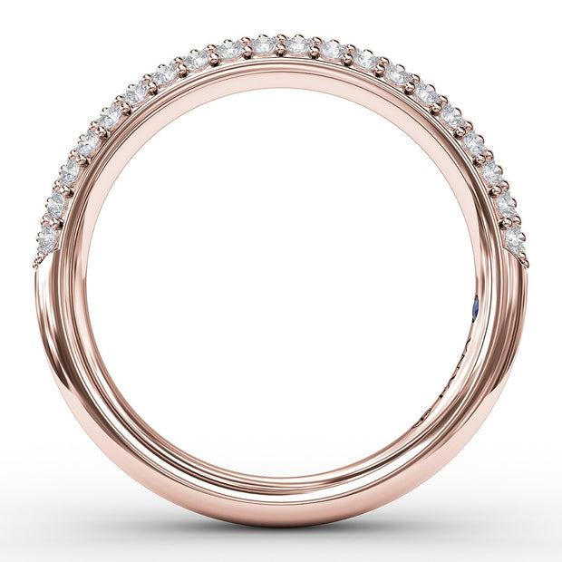 Domed Diamond Pave Band