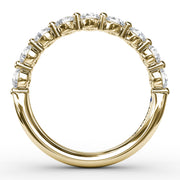 Diamond Band with Single Shared Prongs