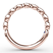 Scalloped Diamond Band with Milgrain