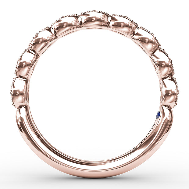 Scalloped Diamond Band with Milgrain