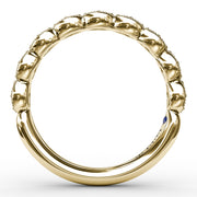 Scalloped Diamond Band with Milgrain