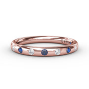 Sapphire Flush Setting Band