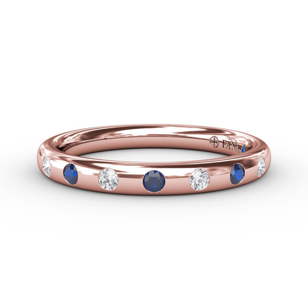 Sapphire Flush Setting Band