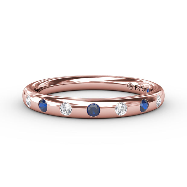 Sapphire Flush Setting Band