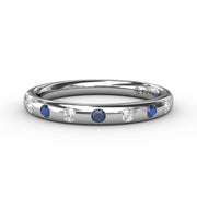 Sapphire Flush Setting Band