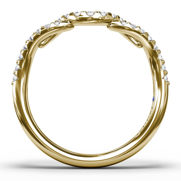 Curved Diamond Ring