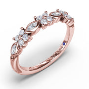 Mixed Marquise and Floral Diamond Ring