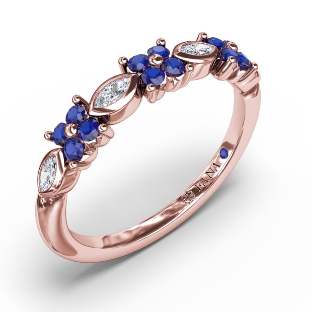 Mixed Marquise and Floral Diamond Ring