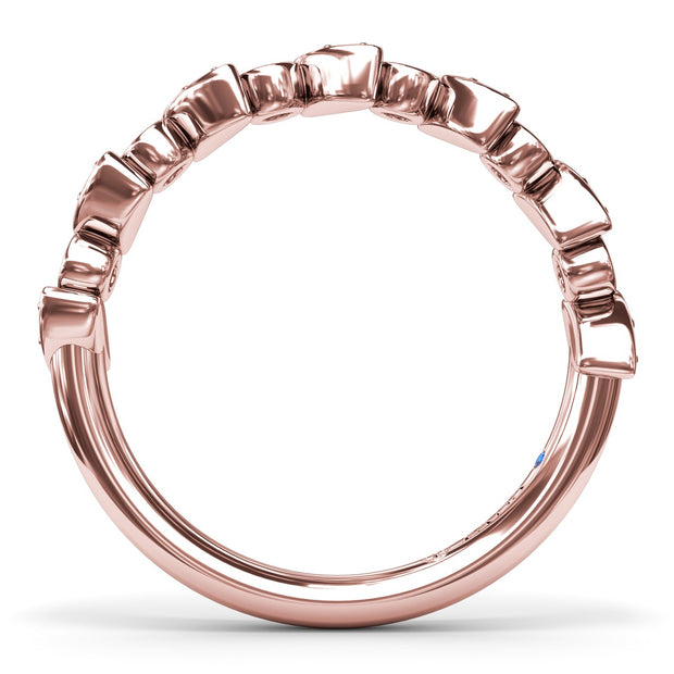 Multi-shaped Bezel Set Diamond Band