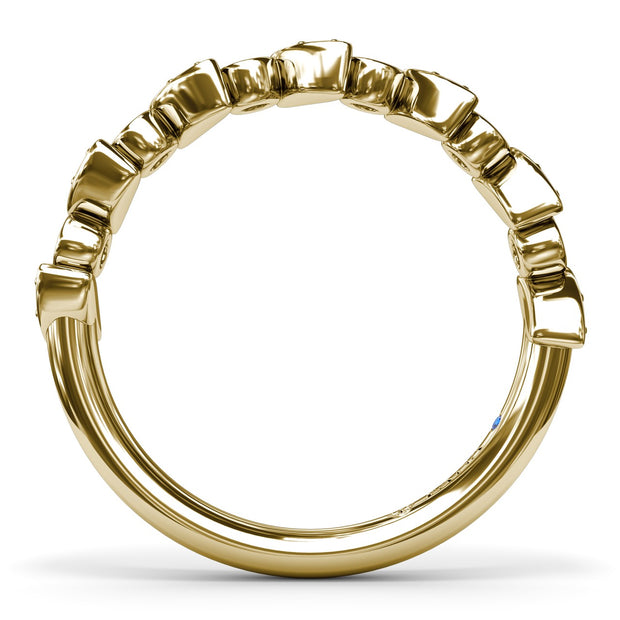 Multi-shaped Bezel Set Diamond Band