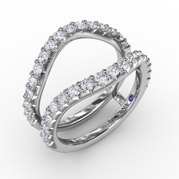 Curved Diamond Insert Ring