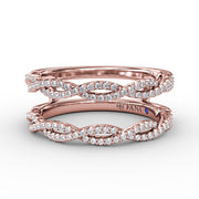 Loose Twist Diamond Insert Ring