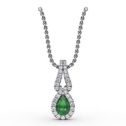 Make A Statement Emerald and Diamond Pendant