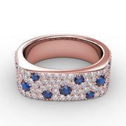 Under the Stars Sapphire-Speckled Diamond Ring