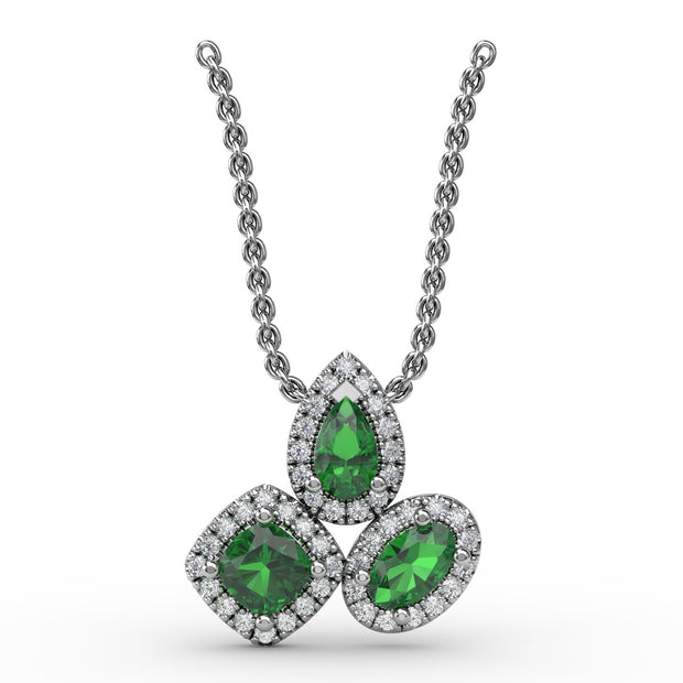 Never Dull Your Shine Emerald and Diamond Pendant
