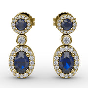 Set the Scene Sapphire and Diamond Dangle Earrings