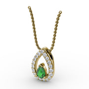 Tears of Love Emerald and Diamond Pendant